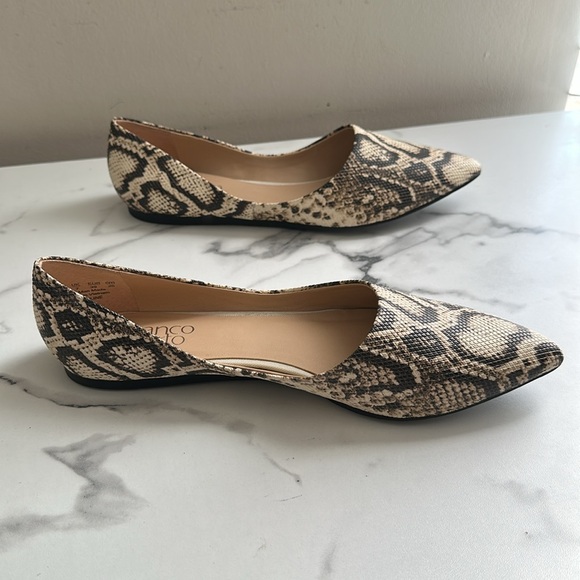 Pre owned/ Franco Sarto Snakeskin Patterned Women's Flats - Picture 12 of 15
